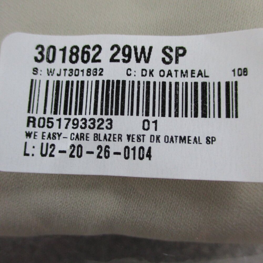 J Jill Wearever Easy Care Blazer Vest Dark Oatmeal Womens Small Petite Chic Soft - Picture 3 of 5